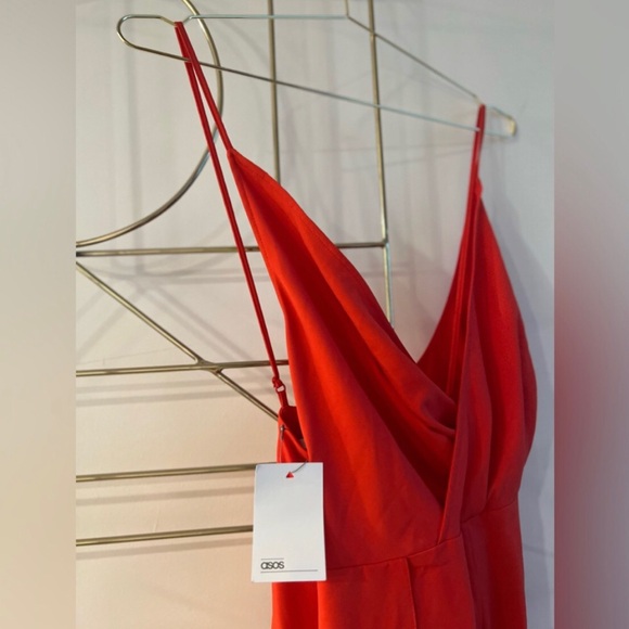 ASOS Draped bodice jumpsuit with wide legs and skirt overlay size 14 - Picture 7 of 7